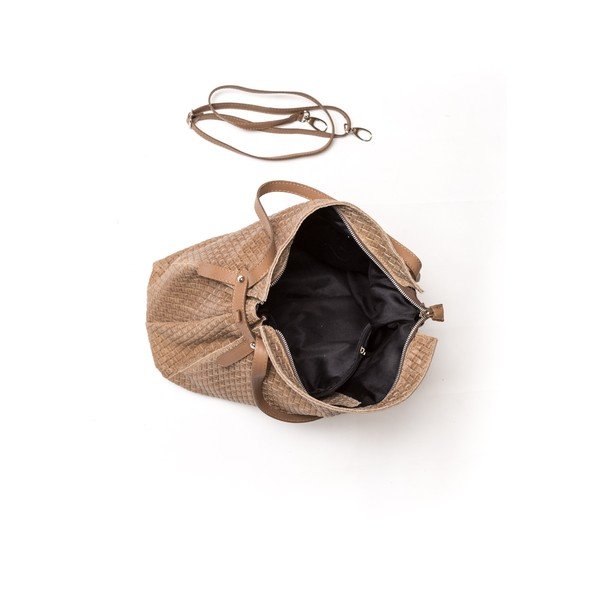 Kožená kabelka Carla Ferreri 861 Fango-image-3