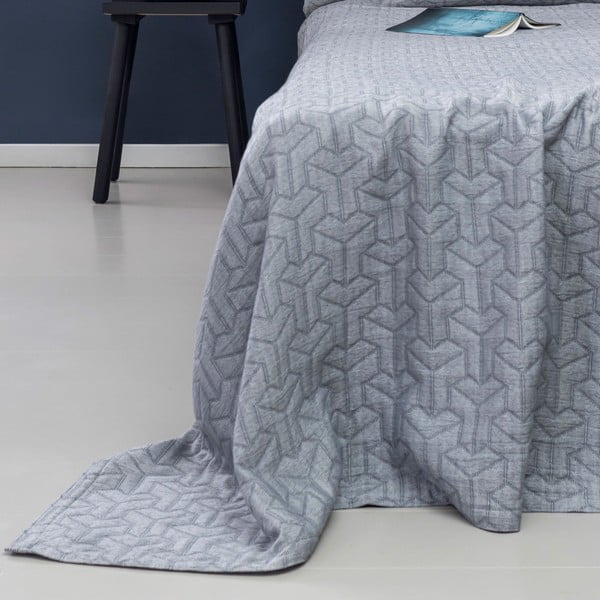 Tmavosivá prikrývka z recyklovanej bavlny na jednolôžko 140x250 cm Trio – Mette Ditmer Denmark-image-2