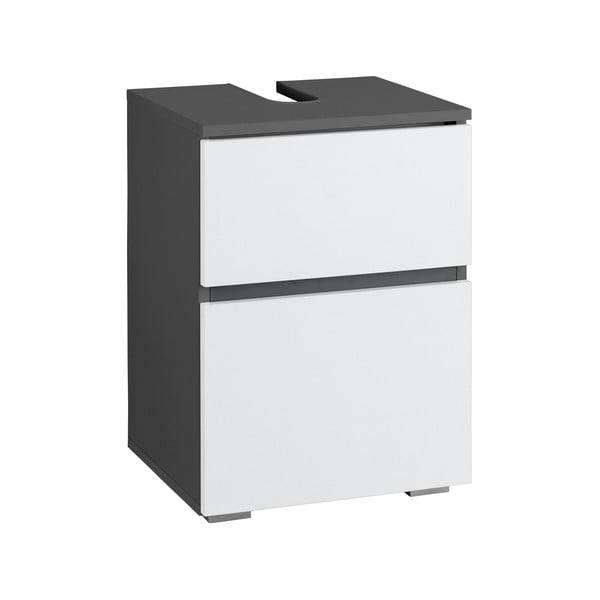 Bielo–antracitová skrinka pod umývadlo 40x55 cm Wisla – Støraa-image-1