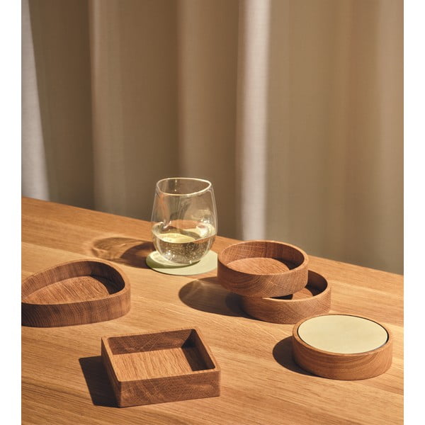 Dekoratívny drevený úložný box v prírodnej farbe 14x12,5x3 cm Curve S – LIND DNA-image-2