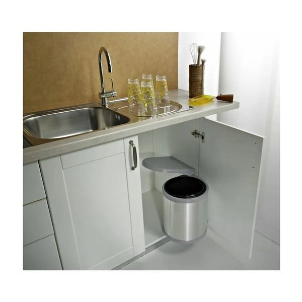 Vstavaný kovový odpadkový kôš 10 l Ring - Elletipi-image-1