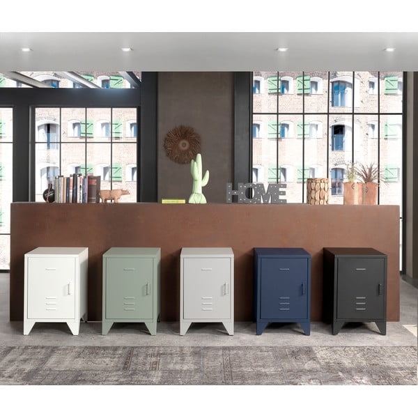 Čierny kovový detský nočný stolík BRONXX – Vipack-image-2