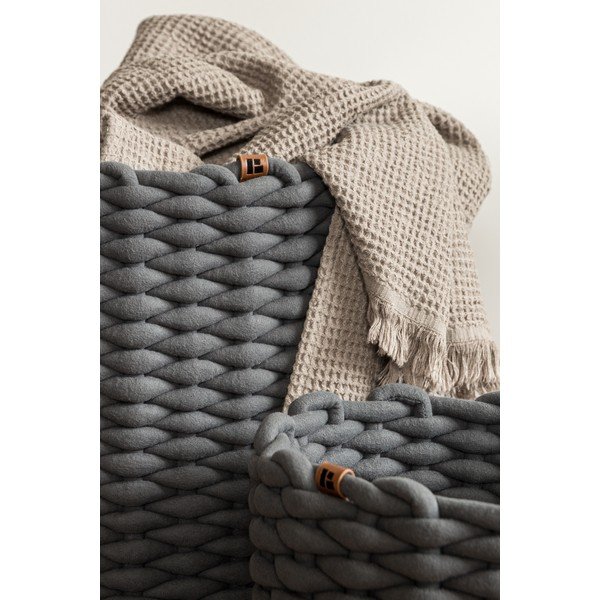 Látkový košík ø 40x40 cm Peach Skin Round XL – Bigso-image-3