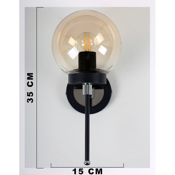 Okrovožlto-čierne nástenné svietidlo ø 15 cm Tokyo – Squid Lighting-image-2