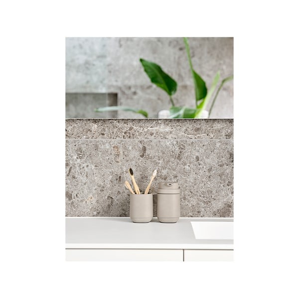 Béžový betónový téglik na zubné kefky Time - Zone-image-3