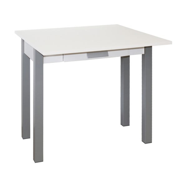 Biely rozkladací jedálenský stôl Pondecor Unicea, 40 × 80 cm