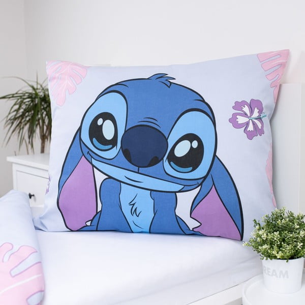Modro-fialové bavlnené detské obliečky na jednolôžko 140x200 cm Lilo and Stitch "Cute" – Jerry Fabrics-image-3