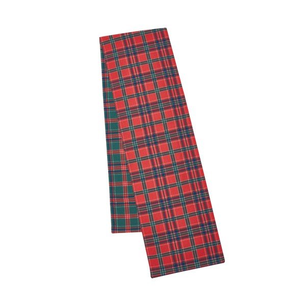 Bavlnený behúň na stôl s vianočným motívom 220x32 cm Christmas Tartan Check – Catherine Lansfield