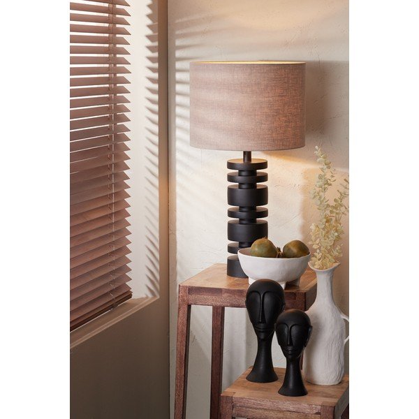 Matne čierny podstavec stolovej lampy 40 cm Desley – Light & Living-image-1