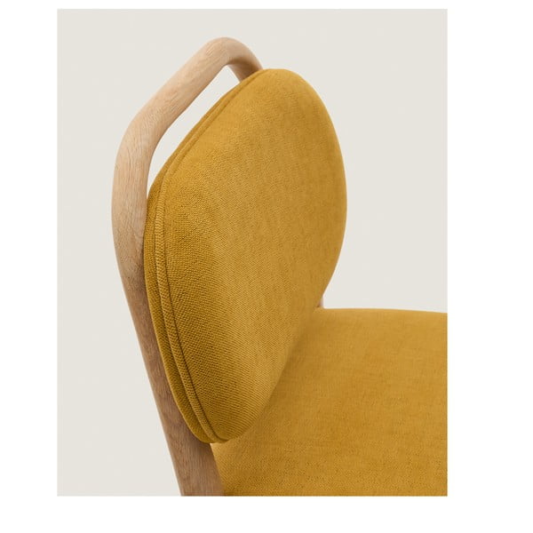 Barová stolička v horčicovej farbe (výška sedadla 66 cm) Helda – Kave Home-image-1