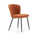 Oranžové menčestrové jedálenské stoličky v súprave 4 ks Megan – Marckeric