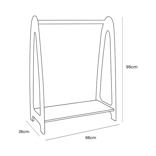 Detský vešiak v dekore borovice v prírodnej farbe 98x96 cm Montessori – Meowbaby-image-1