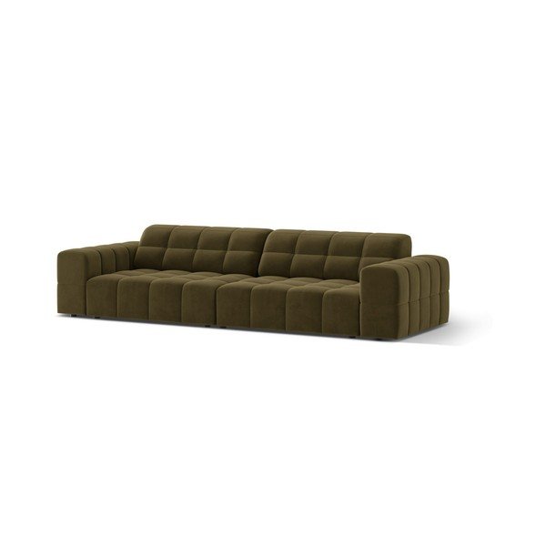 Khaki zamatová pohovka 252 cm Chicago – Cosmopolitan Design-image-1