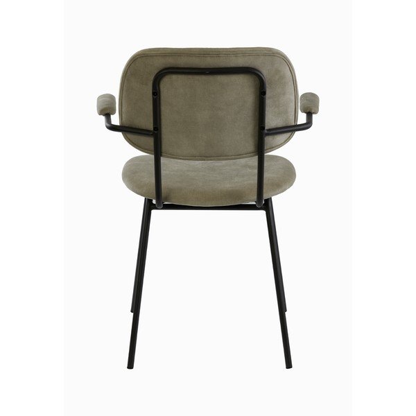 Béžová zamatová jedálenská stolička Emma - Light & Living-image-4