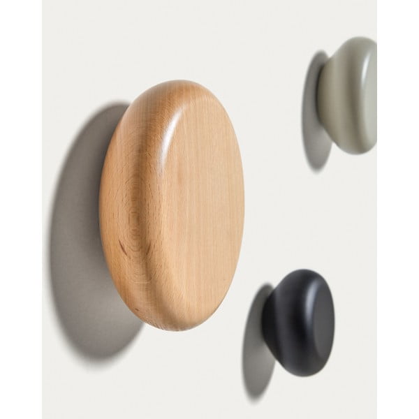 Nástenné drevené háčiky v súprave 3 ks Nadue – Kave Home-image-1