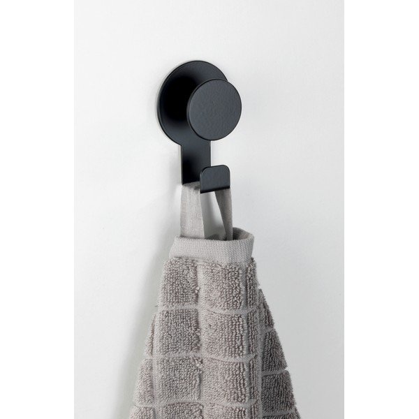 Čierny matný nástenný háčik Wenko Blandas-image-1