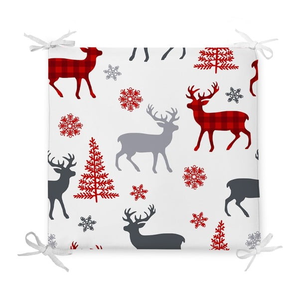 Vianočný sedák s prímesou bavlny Minimalist Cushion Covers Holly Night, 42 x 42 cm