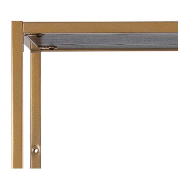 Čierna/zlatá knižnica 77x185 cm Seaford – Actona-image-4