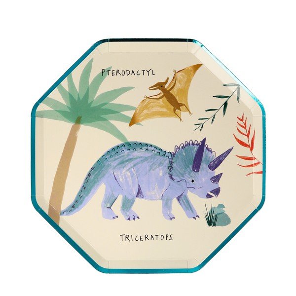 Papierové jednorazové tácky v súprave 8 ks Dinosaur Kingdom – Meri Meri-image-3