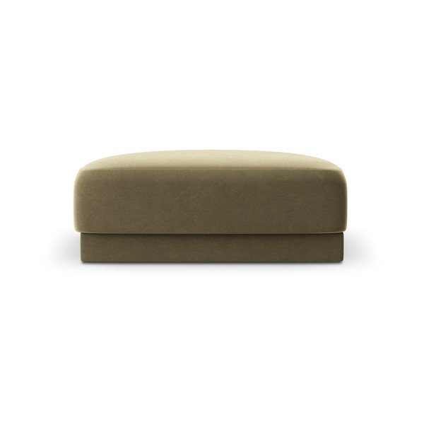 Zelený zamatový taburet Miley – Micadoni Home-image-3