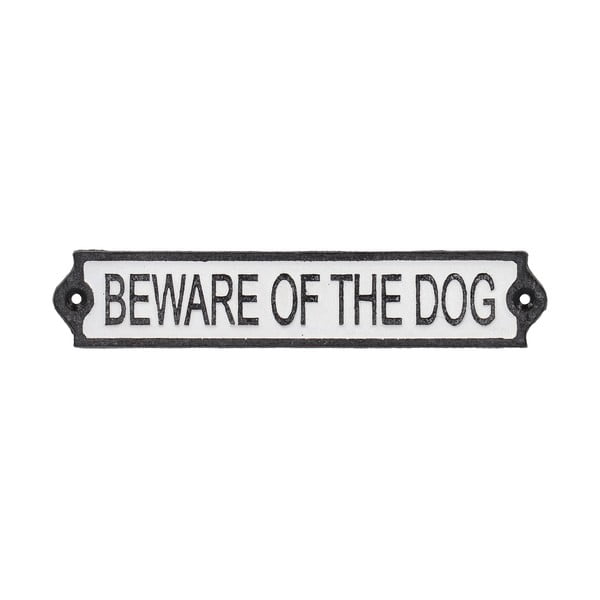 Liatinová ceduľa 26x5 cm Beware of the Dog – Esschert Design