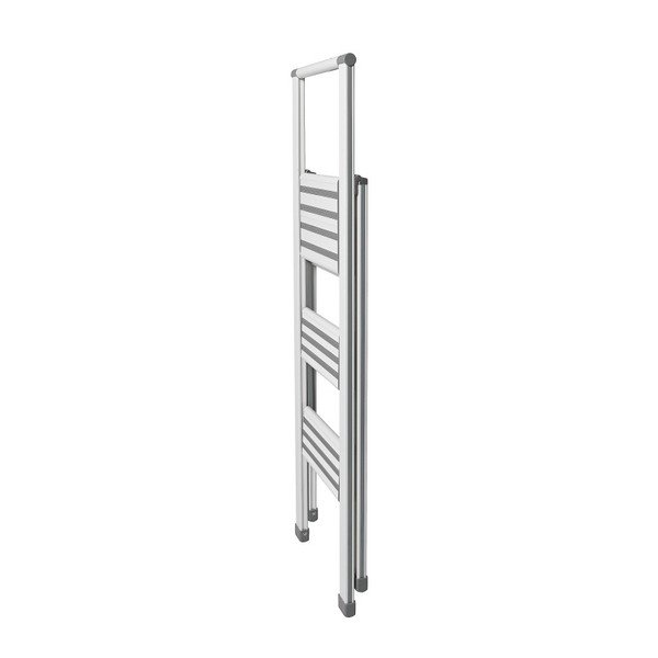 Biele skladacie schodíky Wenko Ladder Alu, 127 cm-image-1