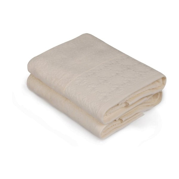 Sada dvoch uterákov v krémovej farbe Provence, 90 × 50 cm