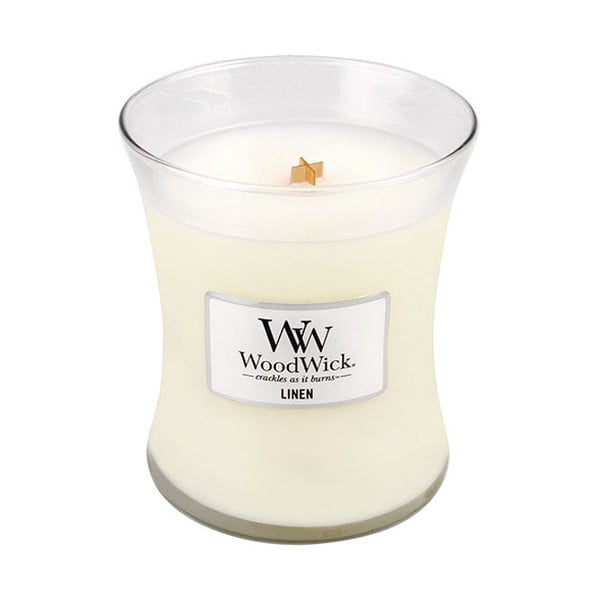Sviečka s vôňou čerstvo vypratej bielizne Woodwick Čistá bielizeň, doba horenia 60 hodín