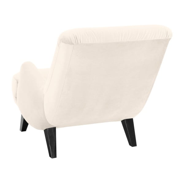 Krémové kreslo s čiernymi nohami Max Winzer Brandford Suede-image-1