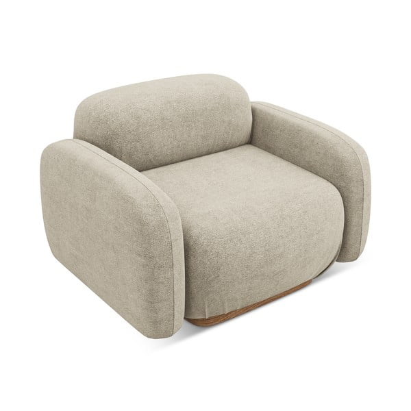 Béžový modul pohovky z textílie buklé Ailani – Makamii-image-2