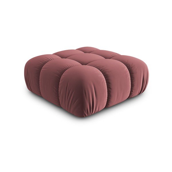 Ružová zamatová podnožka Bellis – Micadoni Home-image-3