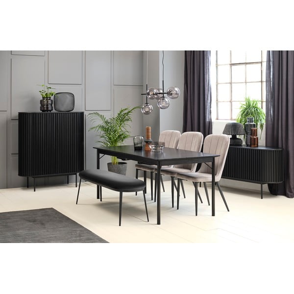Čierna skrinka v dekore duba 125x110 cm Siena – Unique Furniture-image-3