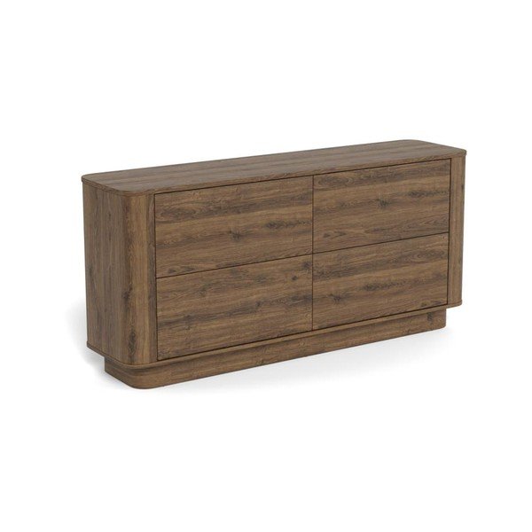 Komoda v dekore duba v tmavo prírodnej farbe 160x75x40 cm Atmore – Actona