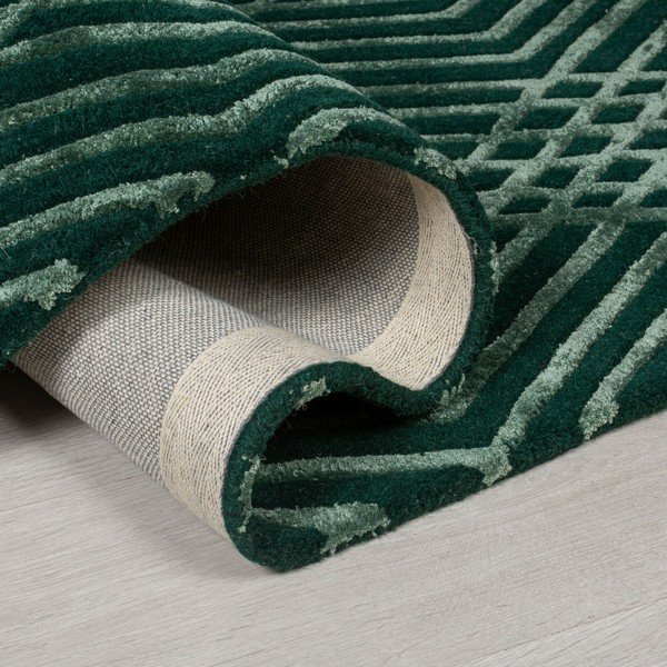 Zelený vlnený koberec Flair Rugs Diamonds, 160 x 230 cm-image-1