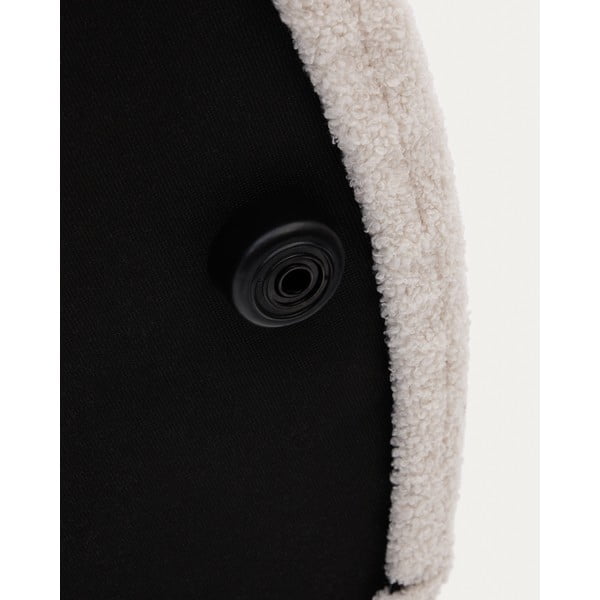 Krémový taburet z textílie buklé Kaeli – Kave Home-image-4