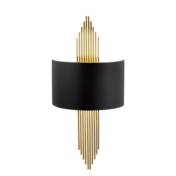 Čierne/v zlatej farbe nástenné svietidlo Rayi – Opviq lights-image-2