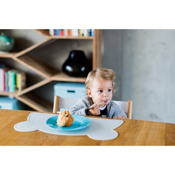 Svetlosivé silikónové prestieranie Kindsgut Bear, 48 x 25 cm-image-1