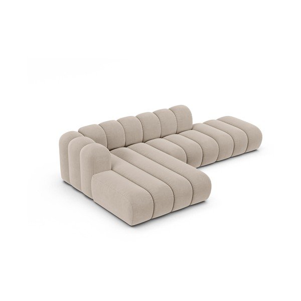 Béžová rohová pohovka (ľavý roh) Lupine – Micadoni Home-image-2