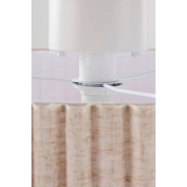 Béžové ľanové stropné svietidlo ø 60 cm Alina – Jotex-image-4