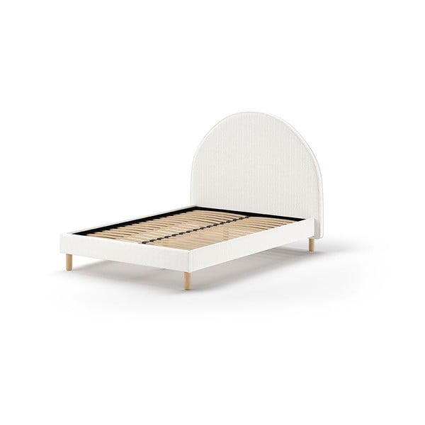 Biela čalúnená jednolôžková posteľ s roštom 140x200 cm MOON – Vipack-image-2