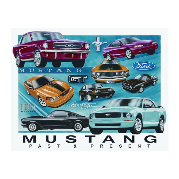 Plechová ceduľa Mustang, 30x40 cm 