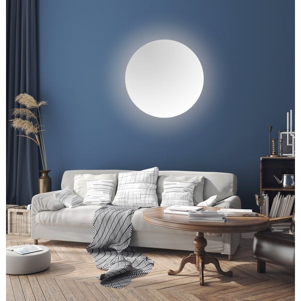 Nástenné zrkadlo s osvetlením ø 60 cm Luna – Mirrors and More-image-4