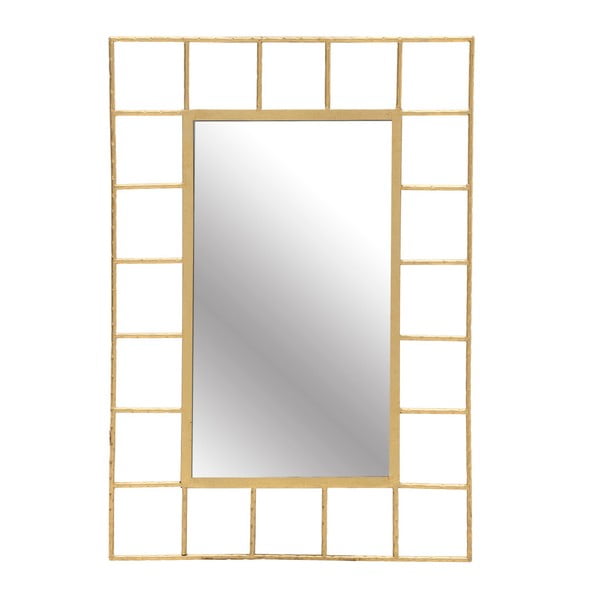 Nástenné zrkadlo s detailmi v zlatej farbe InArt Goncalo