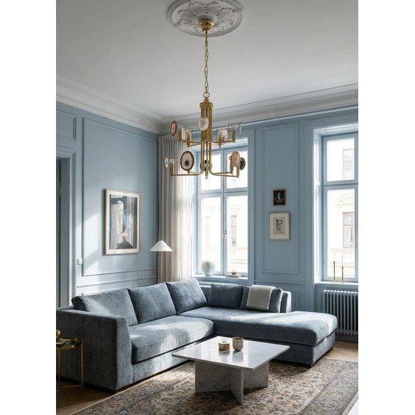 Kovové závesné svietidlo v zlatej farbe Glamour – Premier Housewares-image-2