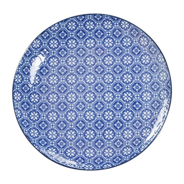 Modrý porcelánový tanier Tokyo Design Studio Flower