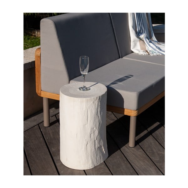 Biela záhradná stolička v dekore dreva Ezeis Ecotop