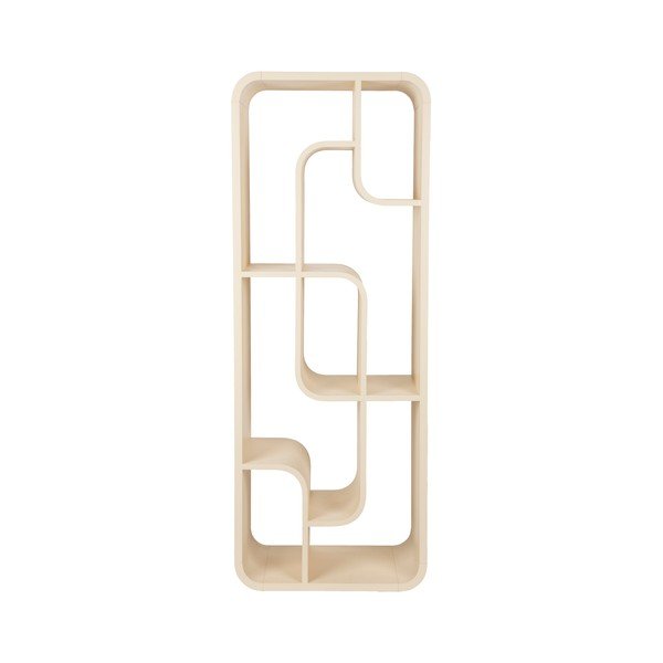 Krémová knižnica z dubového dreva 60x160x35 cm Seven – Zuiver-image-2