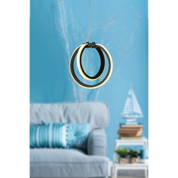 Čierne kovové LED závesné svietidlo ø 25 cm Sezen – Squid Lighting-image-1