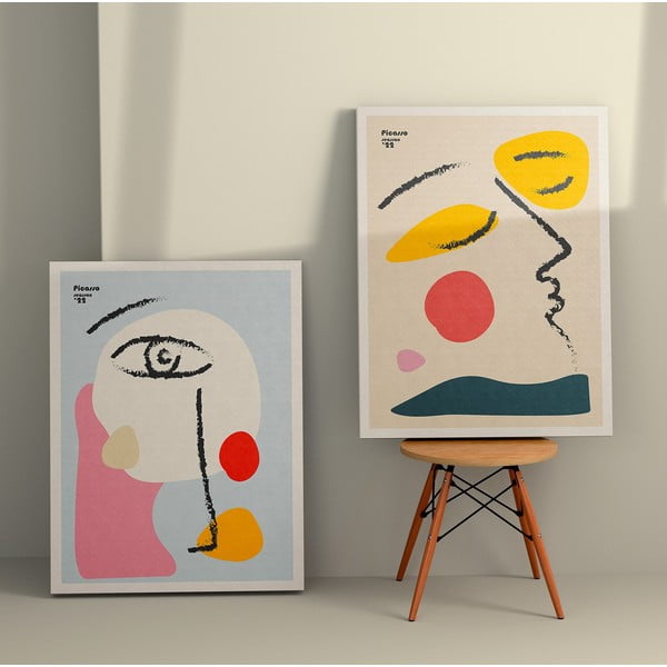Obrazy v súprave 2 ks 50x70 cm Faces – Wallity-image-1
