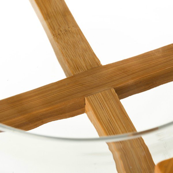 Set sklenenej misky a 2 bambusových príborov Unimasa-image-2